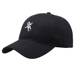 Hüte Mützen Fashion-hat Textile hat Unisex Astronauts of Baseball hat Hats for Astronauts Cap Damen Schwarz Zopf Mode Sommer Kappe Vintage Basecap (Black, One Size) von JHYX