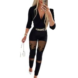 JIAALU Damen Latzhose Sommer Jumpsuit Baggy Oversize Beiläufig Loose Trägerhose Overalls Ärmellose Strampler Playsuit mit Große Taschen Arbeitshose Oversize Freizeitanzug Einteilig von JIAALU