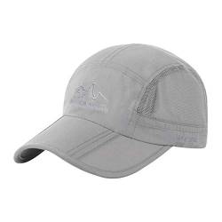 Herren Baseball Cap Sonnenhut schnell-trocknend Baseball Sonnen Sport Cap Baseballmütze Faltbar, Leicht, Verstellbar, Baseballkappe für Draußen, Sport und Reisen von JIAHG