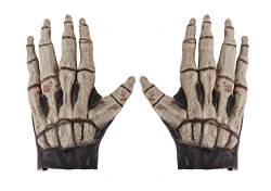 JIAHG 1 Paar Halloween Skelett Handschuhe Horror Vollfinger Handschuhe Party Schädel Geist Kostüm Handschuhe Bühne Performance Handschuhe von JIAHG