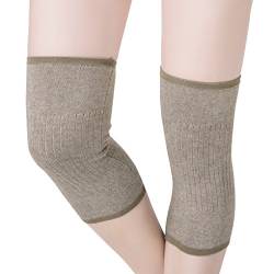 JIAHG Anti-Rutsch Knieschoner Kniewärmer Damen Elastische Kniebandage Winter Warm Knieschützer Thermo Knieorthese für Freizeit und allerlei Sport Fußball Laufen Tanzen Yoga, 1 Paar von JIAHG