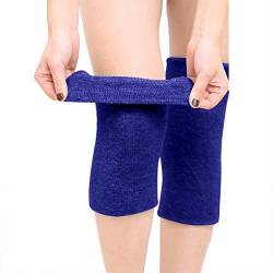 JIAHG Anti-Rutsch Knieschoner Kniewärmer Damen Elastische Kniebandage Winter Warm Knieschützer Thermo Knieorthese für Freizeit und allerlei Sport Fußball Laufen Tanzen Yoga, 1 Paar von JIAHG