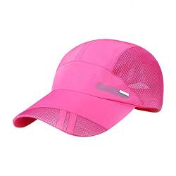 JIAHG Baseball Cap Sommer Damen Sommermütze Herren Basecap Baseballmütze Sportkappe Hut Outdoor Sonnenschutz Sonnenhut Einstellbare Baseball Kappe Quick Dry Sports Cap Running Cap von JIAHG