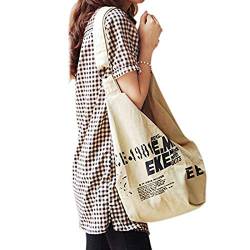 JIAHG Damen Canvas Umhängetasche Handtasche Mädchen Crossover Bag Schultertasche für Arbeit Alltag Schule Wandern Einkaufen Reise Radfahren von JIAHG