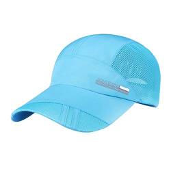 JIAHG Herren Baseball Cap Kappe Baseballmütze Sommer Sonnenhut UV-Schutz Sonnenschutzkappe Schnelltrockender Sport Cap Baseballkappe Unisex Snapback Cap für Draußen, Sport und Reisen von JIAHG