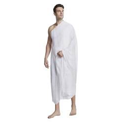 JIAHG Herren Ihram Ehram Ahram Set für Hajj und Umrah, Muslimischer Männer Pilgerschal, Herren Hajj-Kleidung, 2-teilige weiße Handtücher,Islamische Türkisches Kleidung, Ihram for Men von JIAHG