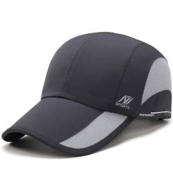 JIAHG Unisex Schnell Trocknend Baseball Cap Baseballkappe, Modisches Lässig Atmungsaktiv Mesh Sportkappe, Leichte Faltbare Outdoor Sportmütze Basecap Sonnenhut Laufmütze Sommerhut für Herren Damen von JIAHG