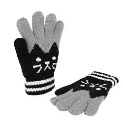 Kinder Fingerhandschuhe Herbst Winter Warm Handschuhe Fäustlinge mit Plüsch Futter Süß Gloves Skihandschuh, 3-8 Jahre alt, Skifahren Snowboarding Spielen Laufen Bedarf von JIAHG