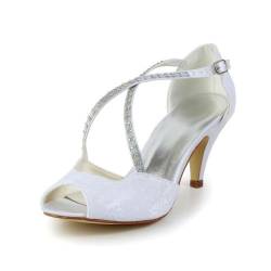 JIA JIA Wedding 594948 Hochzeitsschuhe Brautschuhe Damen Pumps weiß, EU 39 von JIAJIA