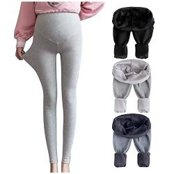 JIANGML Fleece Umstandsleggings Thermohose Thermo Strumpfhose GefüTterte Strumpfhosen Damen Grosse GröSsen Umstandsstrumpfhose Fleece Freizeithose Leggings Freizeithose Outdoor Jogginghose von JIANGML