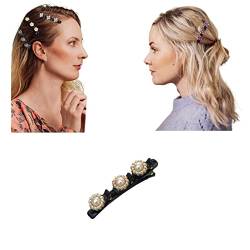 Kolibri Haarspange mit Kristallblume,funkelnde Kristallstein-geflochtene Haarspangen, geflochtene Haarspange mit Strasssteinen, legante Haarspangen für Damen Mädchen für Geschenk (A14) von JIANGML