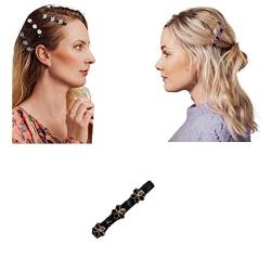 Kolibri Haarspange mit Kristallblume,funkelnde Kristallstein-geflochtene Haarspangen, geflochtene Haarspange mit Strasssteinen, legante Haarspangen für Damen Mädchen für Geschenk (A5) von JIANGML