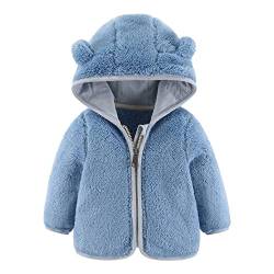 Plüschjacke Kinder Mädchen Jungen Winter Warme Polar Fleecejacken Baby Fleece Oberbekleidung Reißverschluss Fleecemäntel Jacke Mit Kapuze Outwear Winterjacke Parka Jacke Steppjacke von JIANGML