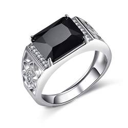 Herren schmuck Schwarze Schwarze AAAAA Zirkonia Zirkonia wie Diamant Men's ring Luxus Gentleman Ring herren aushöhlen design Best Geschenk Für Männer von JIANGXIN