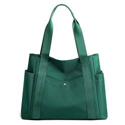 JIANLINST Damen Handtasche Shopper Multi-Pocket Tote Handtasche Henkeltasche Lässige Schultertasche Grün von JIANLINST
