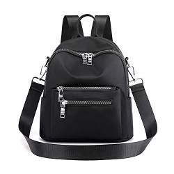 JIANLINST Rucksack Damen Klein Schultertaschen Schulrucksack 2 In 1 Kleinen Wasserdichte Casual Tagesrucksack Daypack Schwarz von JIANLINST