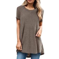 Bluse Damen Elegant Kurzarm T-Shirt Sommer Shirts,Bluse Mit Blumenmuster,Business Blusen Damen,Tshirt Sexy,Schwarze Blusen Damen,T Shirt Ausschnitt,Bluse Mit Punkten von JIANROU