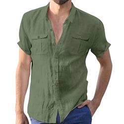 JIANROU Hawaiihemd Herren Lässig Button Down Strandurlaub Hemd,Hemd Kurzarm Herren,Sommer Hemd Herren,Kurzarmhemd Weiss,Leinenhemd Herren Hellblau,Hawaii Herren Vintage von JIANROU