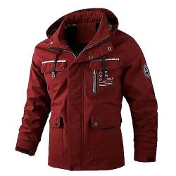 JIANROU Herren Softshelljacke Winterjacke Outdoorjacke,Y2K Winterjacke,Kapuzenmantel,Winterjacke Daunen,Stoffmantel Herren,Herbstmantel Herren von JIANROU