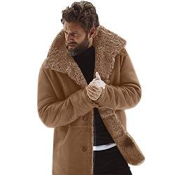 JIANROU Herren Winterjacke Lässiger Warmer Wintermantel,Hoodie Jacke,Übergangsjacke Herren,Winterjacke Orange,Lodenjacke Herren,Doubleface Jacke von JIANROU