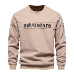 JIANROU Sweatshirt Pullover Herren Basic Sport Freizeit Sweater,Gelber Pulli,Rollkragenpullover,Winter Sweatjacke Herren,Rosa Pulli,Warmer Fleece Pullover Herren von JIANROU