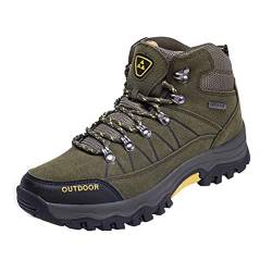 JIANYE Wanderschuhe Herren Outdoor Sports rutschfeste Trekking Schuhe Hiking Reisen Wanderstiefel Gr.39-46 Armee Grün 44 von JIANYE