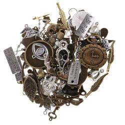 Juwelen zum Basteln, Retro-Steampunk-Uhren-Anhänger, Schmuckherstellung, 30 Stück, Kein Edelstein von JIAPAILAIYUN