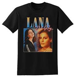 Lana Del-Rey Vintage T-Shirt Funny Men Cotton Black Tees Streetwear L von JIATU