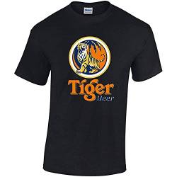 Tiger Beer Men's Black T-Shirt Graphic Top Printed Tee 3XL von JIATU