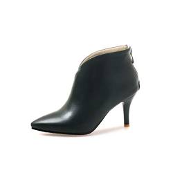 JIEEME Synthetik fashion pointed toe stiletto zipper high heel with 7 cm ankle casual boots for women big size t08-92 von JIEEME