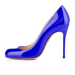 Women's Fashion Round Toe Stiletto Slip-on super high Heel Comfortable Evening Party Pumps Big Size Zkd337s von JIEEME