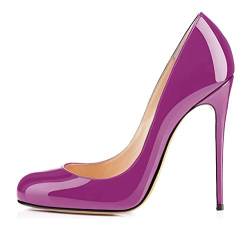 Women's Fashion Round Toe Stiletto Slip-on super high Heel Comfortable Evening Party Pumps Big Size Zkd337s von JIEEME