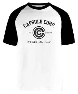 Capsule Corp. Weißes Unisex-Baseball-T-Shirt Mit Kurzen Ärmeln von JINBETEE