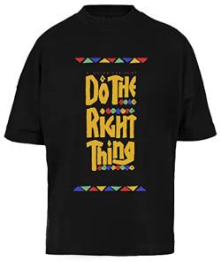 Do The Right Thing Schwarzes Baggy Tee Unisex-T-Shirt in Übergröße von JINBETEE