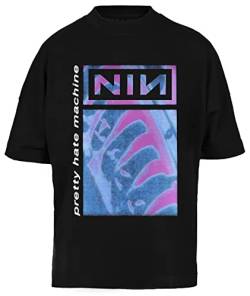Hate Nine Machine Schwarzes Baggy Tee Unisex-T-Shirt in Übergröße von JINBETEE