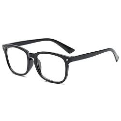 JINGSHUBO Anti-blaue Lesebrillen Blaulichtfilter Brille Computer Brillen Gaming Bluelight Filter Lesebrille für Damen Herren (Schwarz, 2.5x Dioptrien) von JINGSHUBO