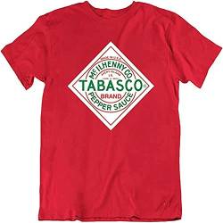 IronTree Tomato Tabasco Sauce Pepper Chili Hot Food T Shirt Red X-Large von JINGYAN