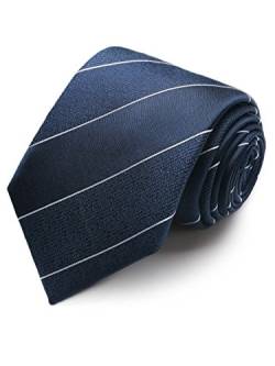 JINGarten Herren schmale Seidenkrawatte von Hand gefertigt, 100% Seide, 7 cm Breite, Krawatte (Kondensstreifen) von JINGarten