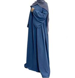 Frauen Abaya Kleid Ramadan Islamische muslimische Kleidung Krepp Ballon Ärmel Abaya Kleid Jilbab Afrikanische Türkische Robe Dubai Outfits von JINLLC