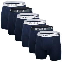 JINSHI Herren-Boxershorts aus Bambus, lange Beine, Multipack, Mfck192627 6er-Pack, XX-Large von JINSHI