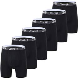 JINSHI Herren-Unterwäsche, kurze Beine, Stretch, Mikromodal, Schwarz-401dsw, X-Large von JINSHI