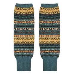 JINTN Herbst Winter Böhmischen Overknee Kniestrümpfe Stricken Stulpen Gestrickte Beinwärmer Stapelsocken Socken Stiefel von JINTN