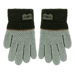 Warm Kinder Handschuhe Kätzchen Druck Herbst Winter Strickhandschuhe Outdoor Winterhandschuhe für 4-8 Jahre Alter Mädchen Jungen (Dunkelgrau-G, One size) von JINTN