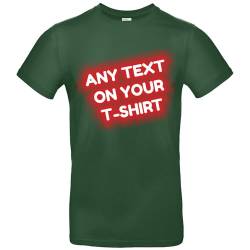 JINTORA - T-Shirt Herren - personalisiert - bootlegreen - S - selbst gestalten - mit Wunschtext - Spruch - beidseitig individuell beidseitig Bedruckt von JINTORA
