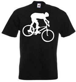 JINTORA T-Shirt - Shirt Mann schwarz - Größe L - Mountainbiker - JDM - Die Cut - für Party Fasching Karneval Arbeit Sport von JINTORA