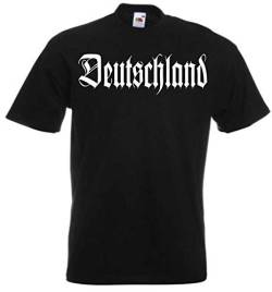 JINTORA T-Shirt - Shirt Mann schwarz - Größe XL - Deutschland Altdeutsch - JDM - Die Cut - für Party Fasching Karneval Arbeit Sport von JINTORA