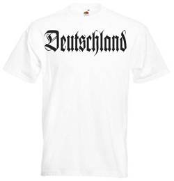 JINTORA T-Shirt - Shirt Mann weiß - Größe XL - Deutschland Altdeutsch - JDM - Die Cut - für Party Fasching Karneval Arbeit Sport von JINTORA