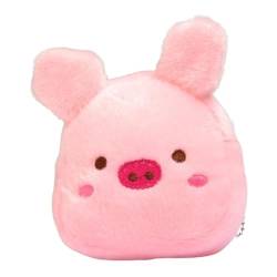 JISADER Hübsche kleine Geldbörse, Mini-Tasche, süße Cartoon-Schlüsselanhänger-Geldbörse, kleine Make-up-Kosmetiktasche für Visitenkarten, Datenkabel, Rosa Schwein von JISADER