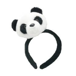 JISADER Niedliches Tier-Stirnband, Haarschmuck, Damen-Mädchen-Kopfbedeckung, Plüsch-Haarband für Festival, Panda von JISADER