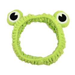 JISADER SPA-Haarband, Gesichtswasch-Stirnband, Gesichts-Make-up-Stirnband, elastisches Stirnband zum Waschen des Gesichts, Frosch von JISADER